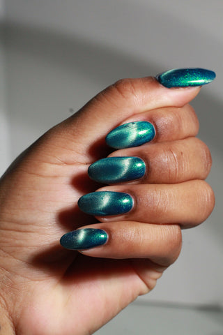 Image provided for Bee's Knees by a paid swatcher featuring the nail polish " I Can't Drown my Demons they Know How to Swim "