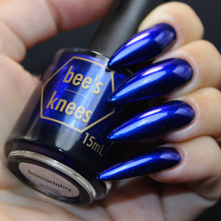 Image provided for Bee's Knees by a paid swatcher featuring the nail polish " Immortality "