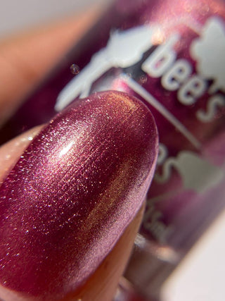 Image provided for Bee's Knees by a paid swatcher featuring the nail polish " I'm Prettier Than that Bitch Ever Was "