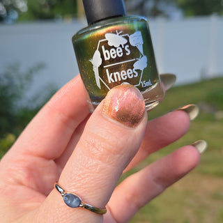 Image provided for Bee's Knees by a paid swatcher featuring the nail polish " I'm Nobody "