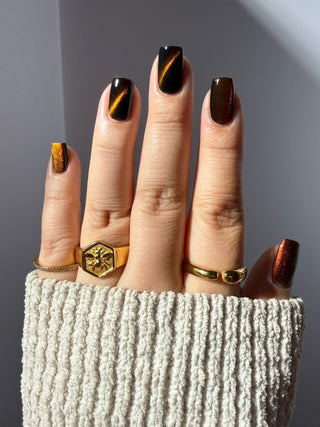 Image provided for Bee's Knees by a paid swatcher featuring the nail polish " Lease is Up "