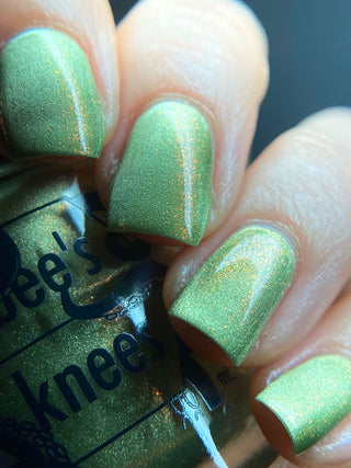 Image provided for Bee's Knees by a paid swatcher featuring the nail polish " This One is Declined "