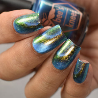 Image provided for Bee's Knees by a paid swatcher featuring the nail polish " I Will Change Your Destiny "