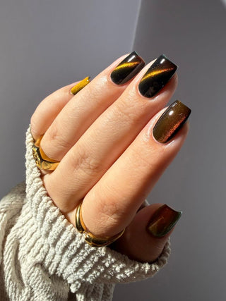 Image provided for Bee's Knees by a paid swatcher featuring the nail polish " Lease is Up "