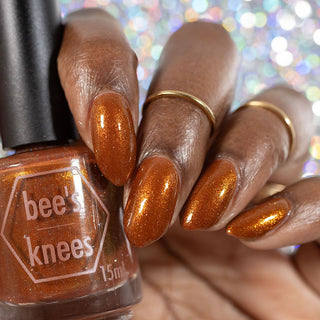 Image provided for Bee's Knees by a paid swatcher featuring the nail polish " You Remind Me That I'm Alive "