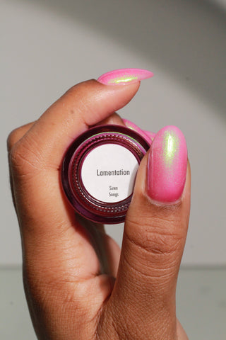 Image provided for Bee's Knees by a paid swatcher featuring the nail polish " Lamentation "