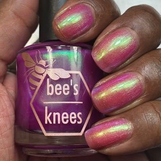 Image provided for Bee's Knees by a paid swatcher featuring the nail polish " Lamentation "