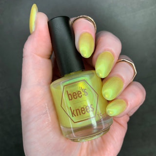 Image provided for Bee's Knees by a paid swatcher featuring the nail polish " Lightweaver "