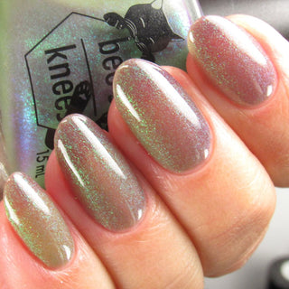 Image provided for Bee's Knees by a paid swatcher featuring the nail polish " I Really Liked Pudding "