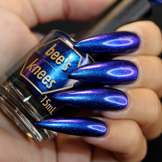 Image provided for Bee's Knees by a paid swatcher featuring the nail polish " You're Making Us Look Bad "