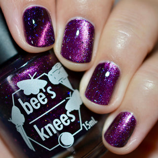 Image provided for Bee's Knees by a paid swatcher featuring the nail polish " Have Care for My Virtue "