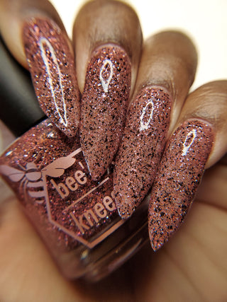Image provided for Bee's Knees by a paid swatcher featuring the nail polish " My Place was Never in this World "