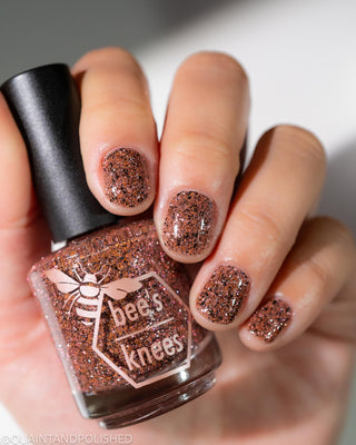 Image provided for Bee's Knees by a paid swatcher featuring the nail polish " My Place was Never in this World "
