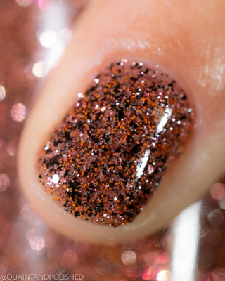 Image provided for Bee's Knees by a paid swatcher featuring the nail polish " My Place was Never in this World "