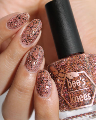 Image provided for Bee's Knees by a paid swatcher featuring the nail polish " My Place was Never in this World "