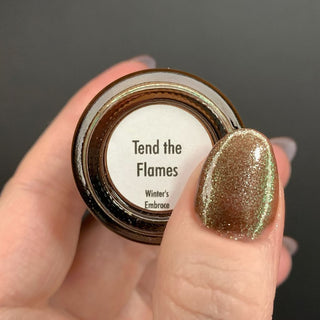 Image provided for Bee's Knees by a paid swatcher featuring the nail polish " Tend the Flames "