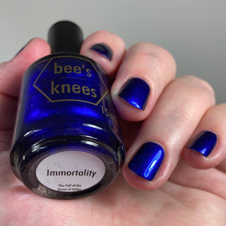 Image provided for Bee's Knees by a paid swatcher featuring the nail polish " Immortality "