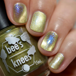 Image provided for Bee's Knees by a paid swatcher featuring the nail polish " There is Nothing But Stone "