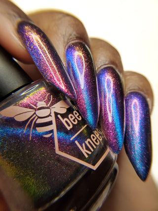 Image provided for Bee's Knees by a paid swatcher featuring the nail polish " Take Me with You "