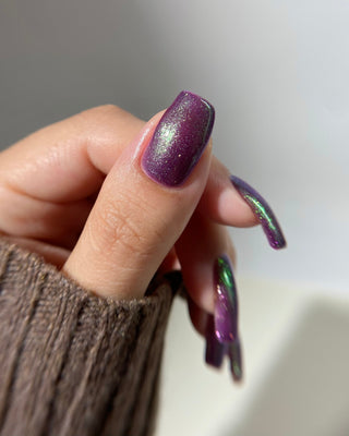 Image provided for Bee's Knees by a paid swatcher featuring the nail polish " Will Self-destruct For Likes "