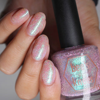 Image provided for Bee's Knees by a paid swatcher featuring the nail polish " Overgrown Mosquito "