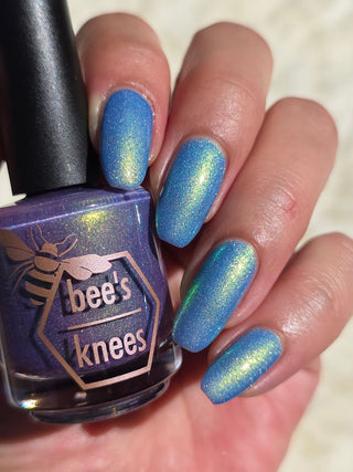 Image provided for Bee's Knees by a paid swatcher featuring the nail polish " Let the Ocean Take Me "