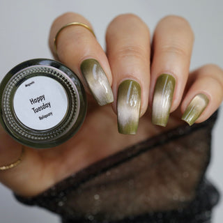 Image provided for Bee's Knees by a paid swatcher featuring the nail polish " Happy Tuesday "
