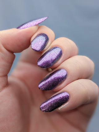 Image provided for Bee's Knees by a paid swatcher featuring the nail polish " Nevermore "