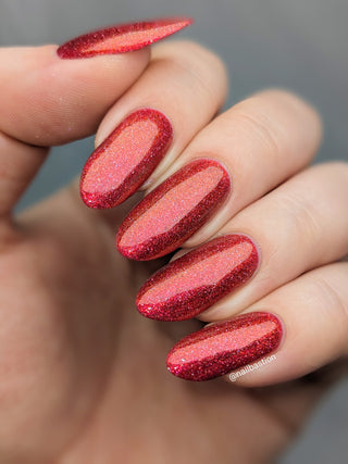 Image provided for Bee's Knees by a paid swatcher featuring the nail polish " Happy Hunting "