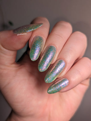 Image provided for Bee's Knees by a paid swatcher featuring the nail polish " Fair Winter Lady "