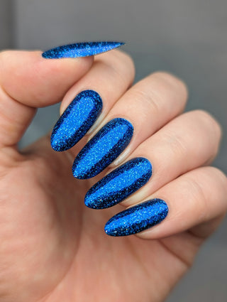 Image provided for Bee's Knees by a paid swatcher featuring the nail polish " Game Playing Deviant "