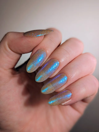 Image provided for Bee's Knees by a paid swatcher featuring the nail polish " Poisoned Fairy Fruit "