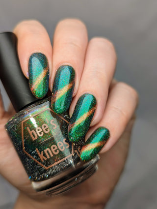 Image provided for Bee's Knees by a paid swatcher featuring the nail polish " Choose Life "