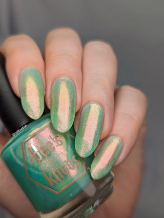 Image provided for Bee's Knees by a paid swatcher featuring the nail polish " I Will Be Your Undoing "