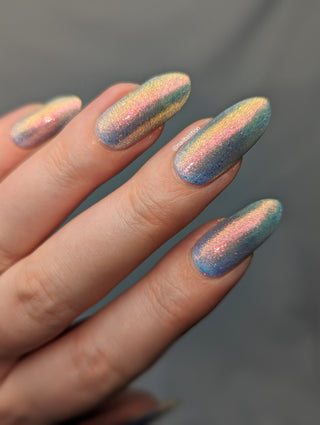 Image provided for Bee's Knees by a paid swatcher featuring the nail polish " They Would Know My Name One Day "