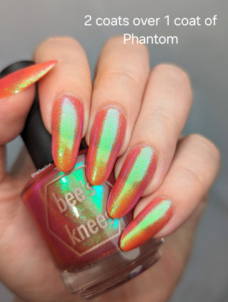 Image provided for Bee's Knees by a paid swatcher featuring the nail polish " This is Caelid! "