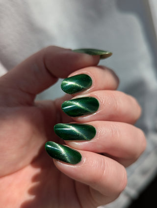 Image provided for Bee's Knees by a paid swatcher featuring the nail polish " Believing Something does not Make it True "
