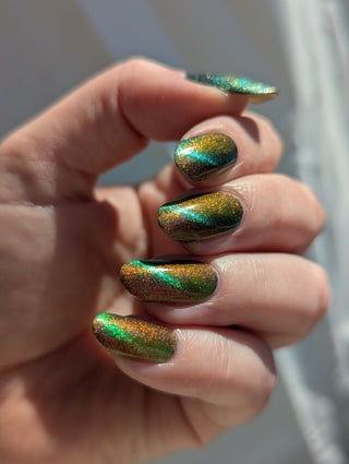 Image provided for Bee's Knees by a paid swatcher featuring the nail polish " Please Always Helps "