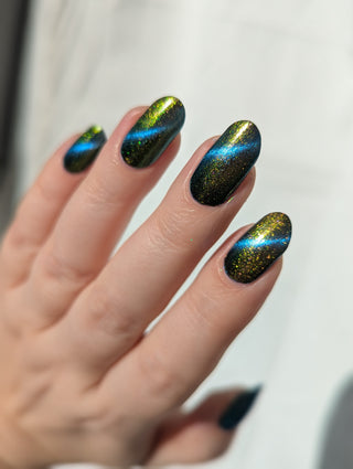 Image provided for Bee's Knees by a paid swatcher featuring the nail polish " I Will Change Your Destiny "