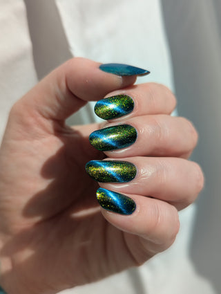 Image provided for Bee's Knees by a paid swatcher featuring the nail polish " I Will Change Your Destiny "