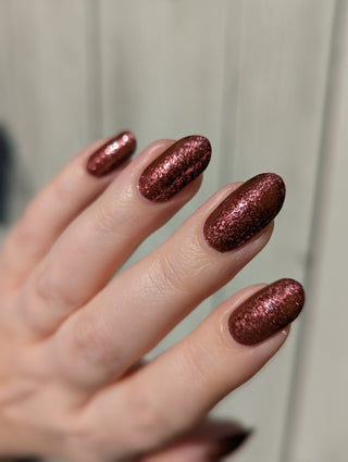 Image provided for Bee's Knees by a paid swatcher featuring the nail polish " The Narrow Limits of Academia "