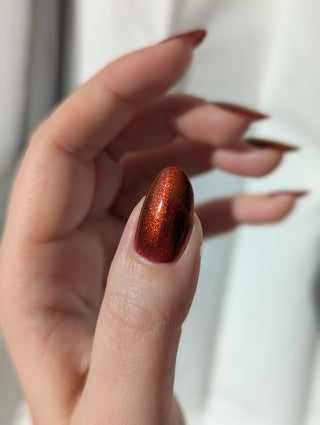 Image provided for Bee's Knees by a paid swatcher featuring the nail polish " The Dark Angel "