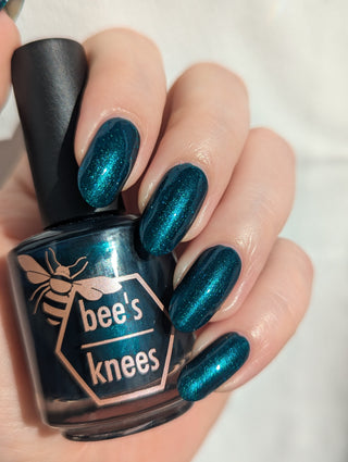 Image provided for Bee's Knees by a paid swatcher featuring the nail polish " Entirely Bewitching but so Odd "