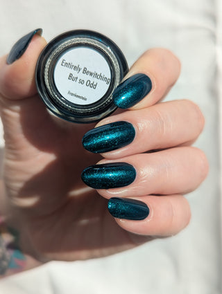 Image provided for Bee's Knees by a paid swatcher featuring the nail polish " Entirely Bewitching but so Odd "