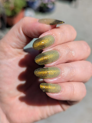 Image provided for Bee's Knees by a paid swatcher featuring the nail polish " Lord Percival the Second "