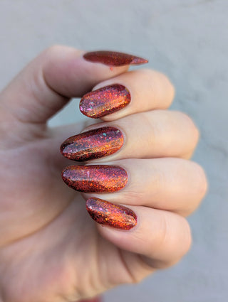 Image provided for Bee's Knees by a paid swatcher featuring the nail polish " Chained to the Desk "