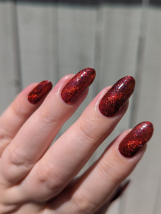 Image provided for Bee's Knees by a paid swatcher featuring the nail polish " Chained to the Desk "
