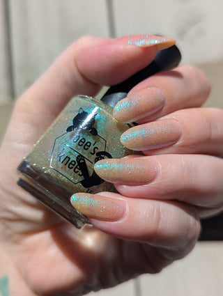 Image provided for Bee's Knees by a paid swatcher featuring the nail polish " Judgy Carlisle "