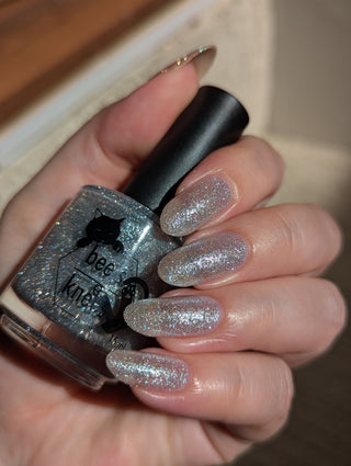 Image provided for Bee's Knees by a paid swatcher featuring the nail polish " Hold Your Unicorns "