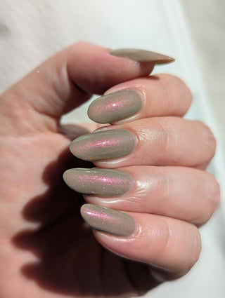 Image provided for Bee's Knees by a paid swatcher featuring the nail polish " Loving Someone is Not a Trap "